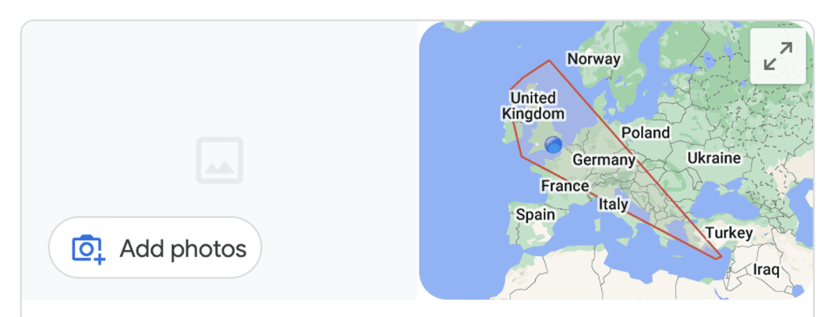 Example of bad Google Business profile service area