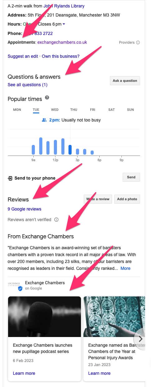 Flagging up commonly overlooked areas of Google Business Profile