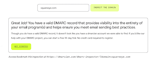 DMARC record tester