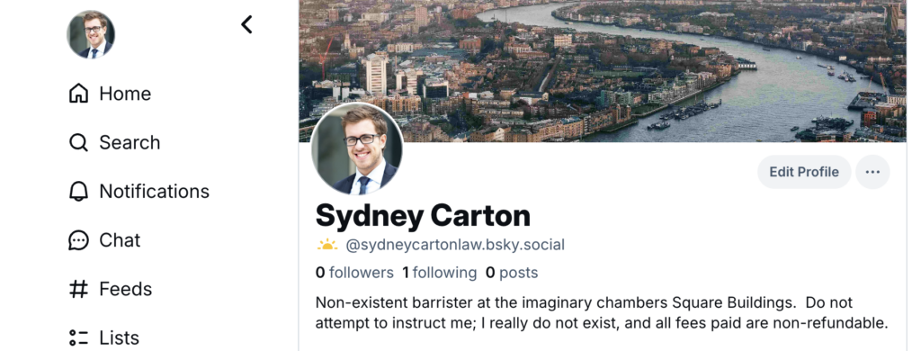 Bluesky: your profile