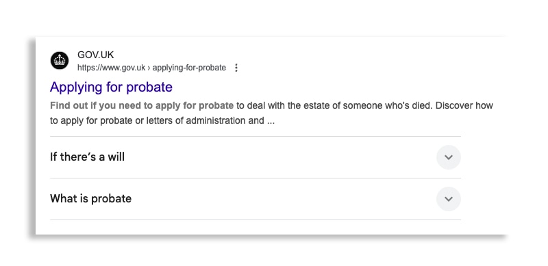 Example FAQ schema markup