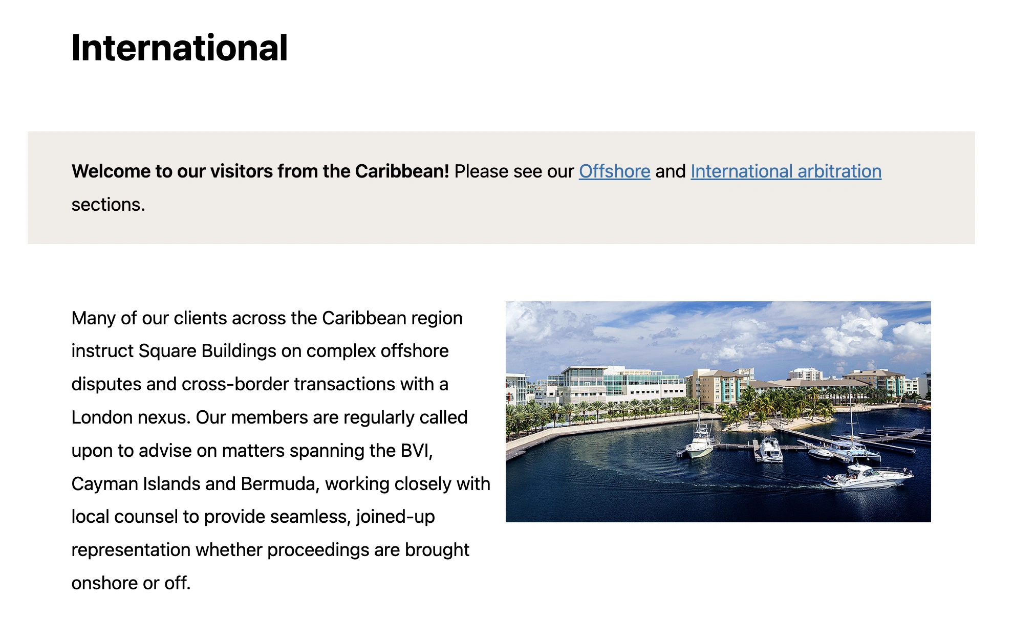 Personalisation for Caribbean visitors